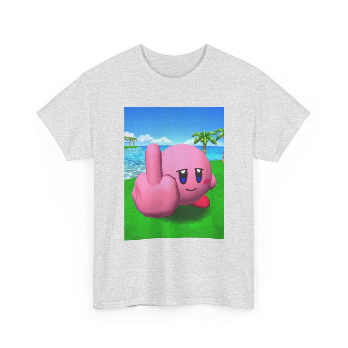 Kirby Giving The Finger Island Scene Tee