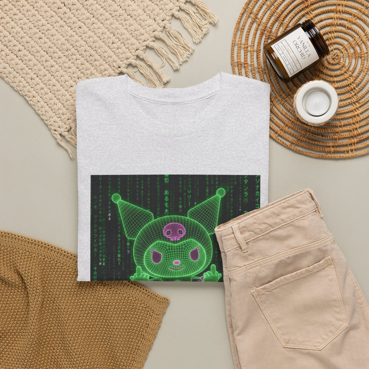 Wireframe Kuromi Skater Grinding Matrix Tee