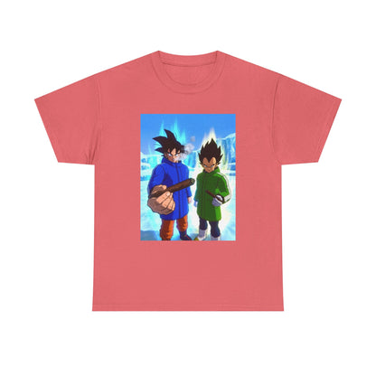Goku And Vegeta Smoking In Snowy Scene Tee