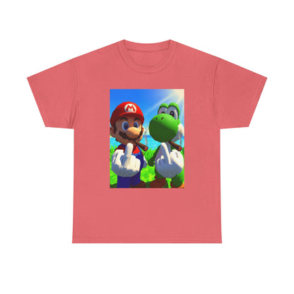 Mario And Yoshi Flipping The Bird