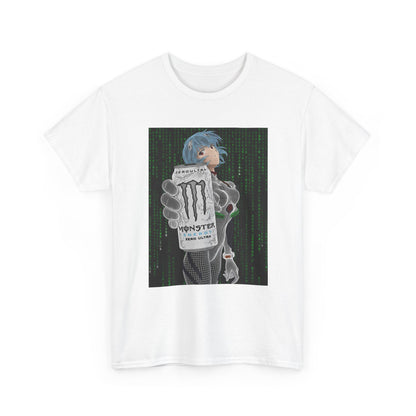 Rei Ayanami Holding Monster Energy Wireframe Tee