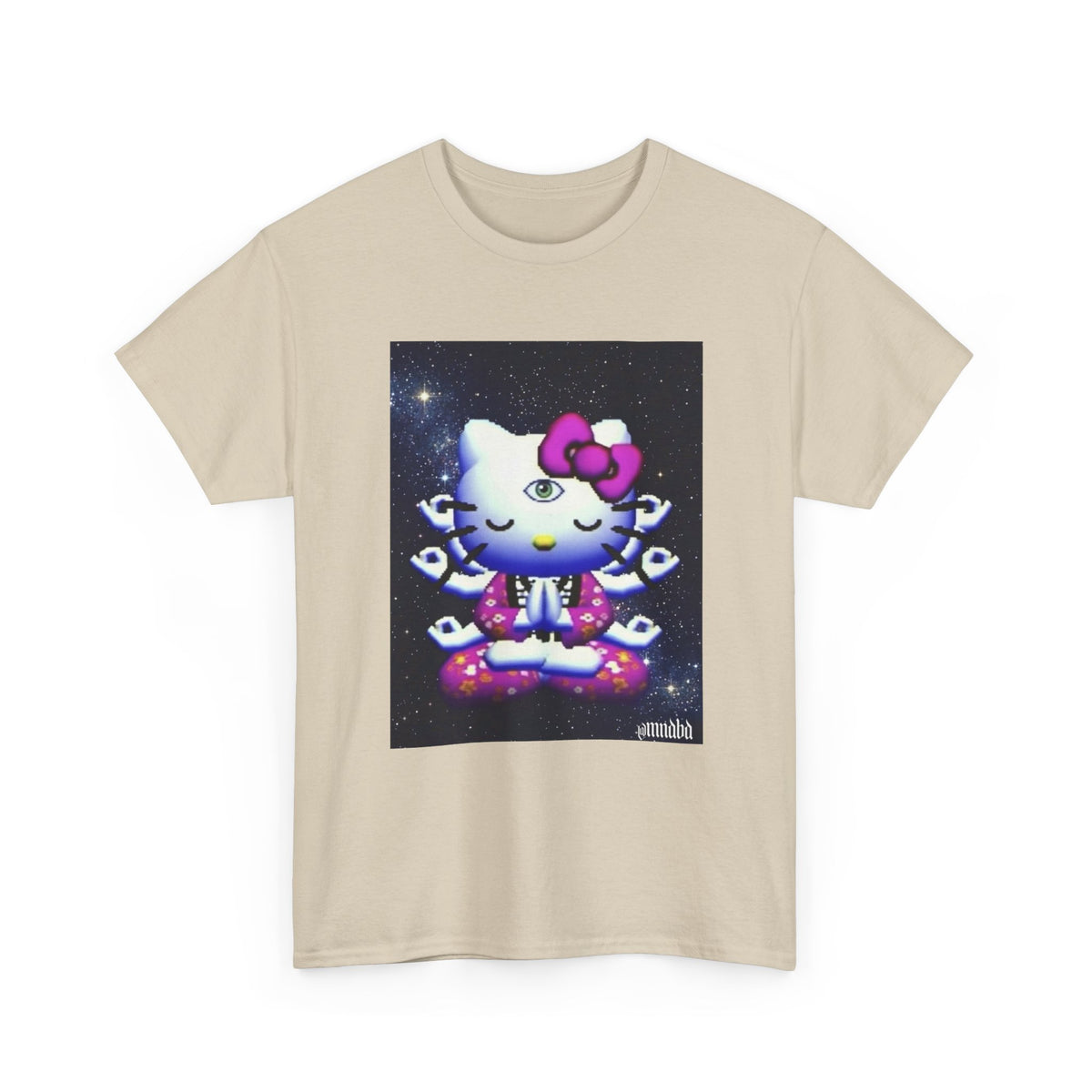 Third Eye Kitty Meditating In Space Tee