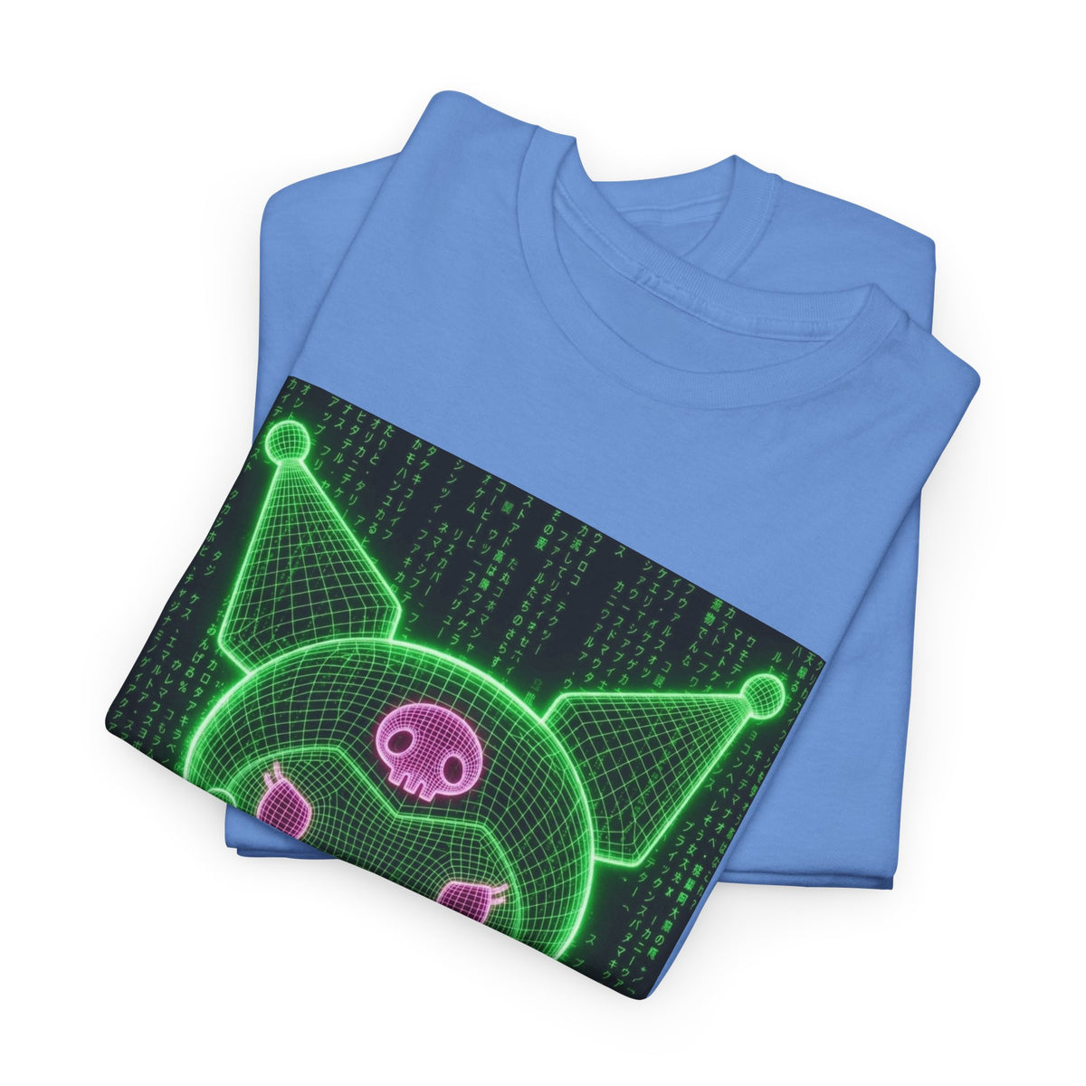 Wireframe Cyber Skull Bunny Flipping Off