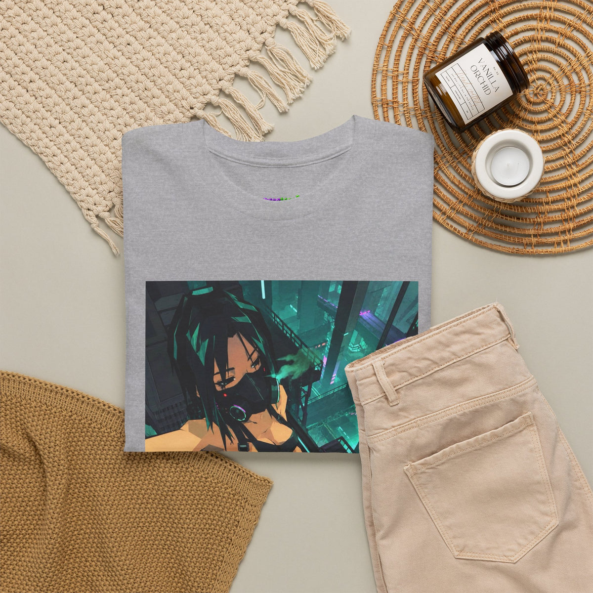 Midnight Ember Leaf Graphic Tee