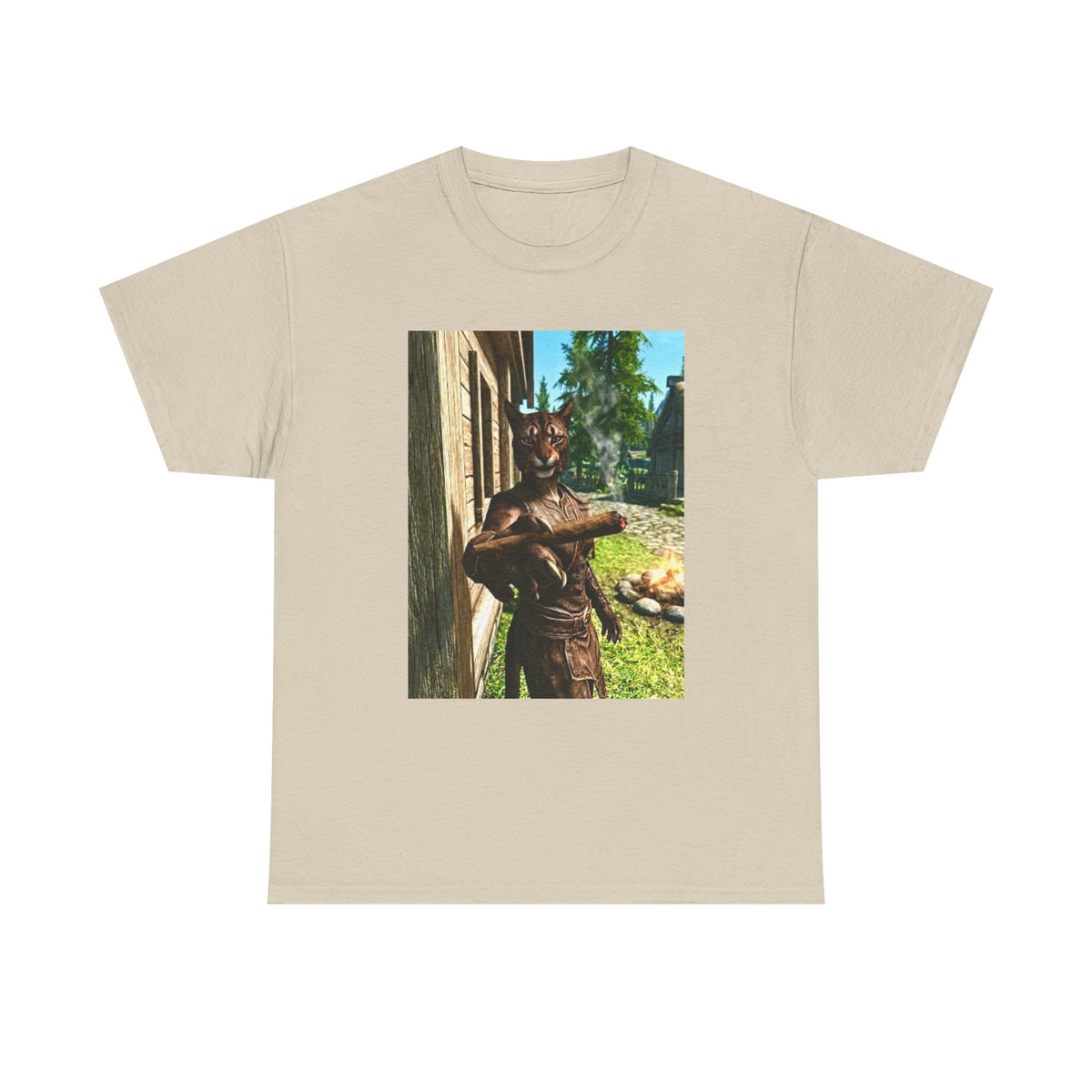 Khajiit Taking A Big Hit Tee