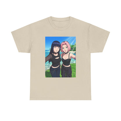 Goth Hinata and Sakura Beach Selfie