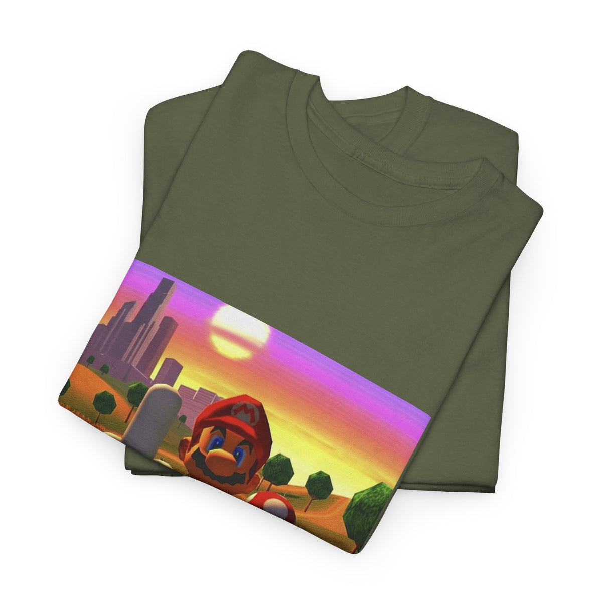 Mario And Mushroom Flipping Off Tee