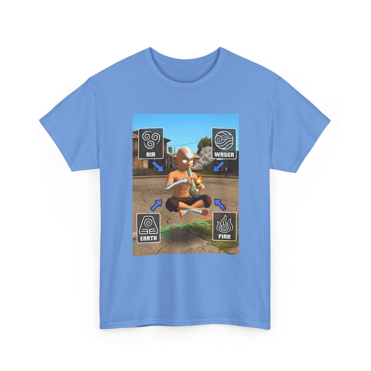 Avatar Character Floating While Smoking Bong Tee
