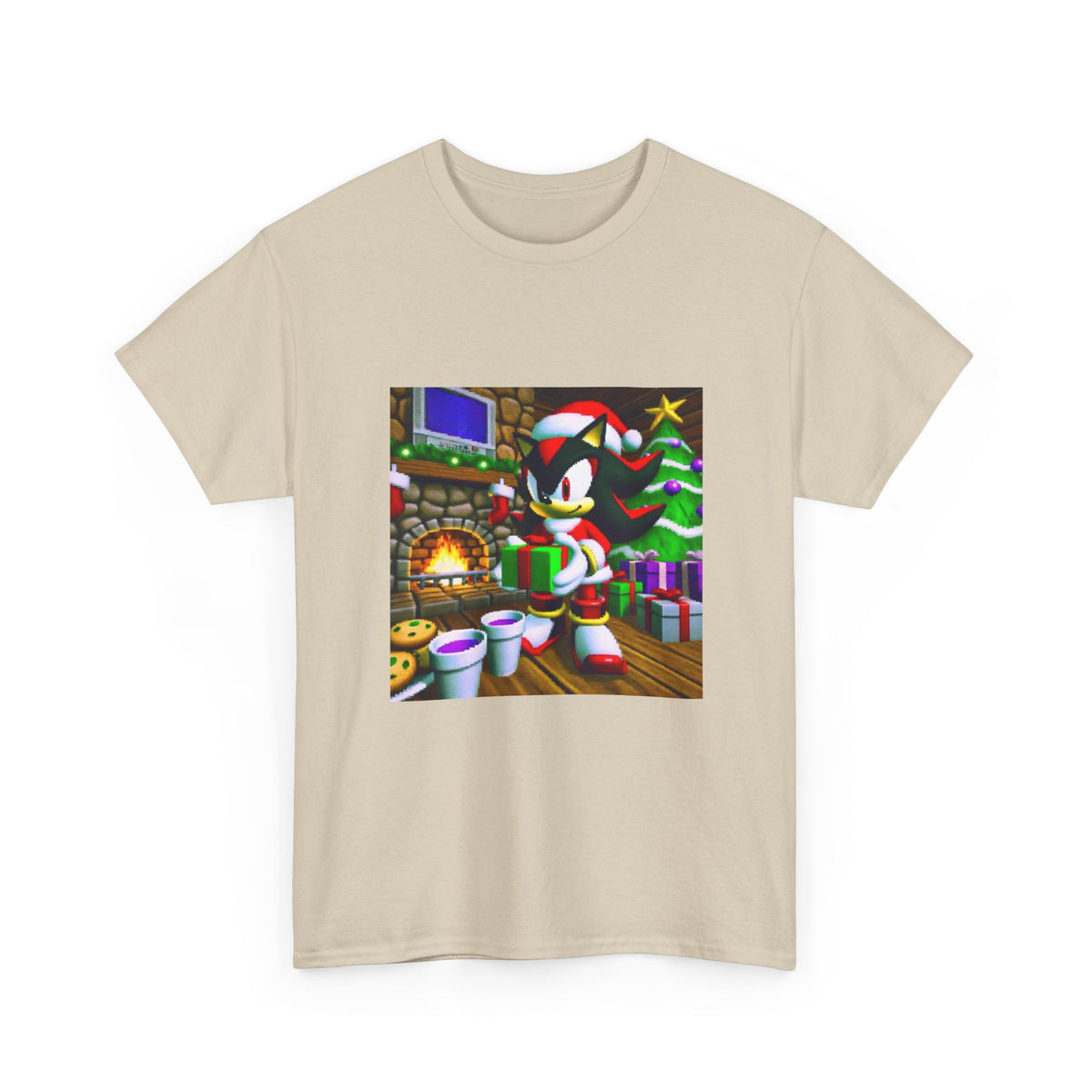 Shadow The Hedgehog Christmas Drip Tee