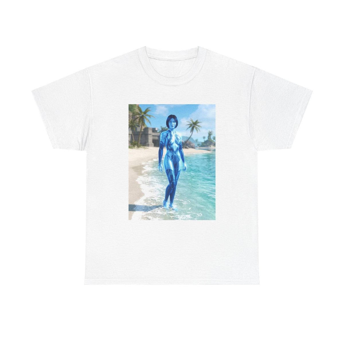 Cortana On Tropical Beach Tee