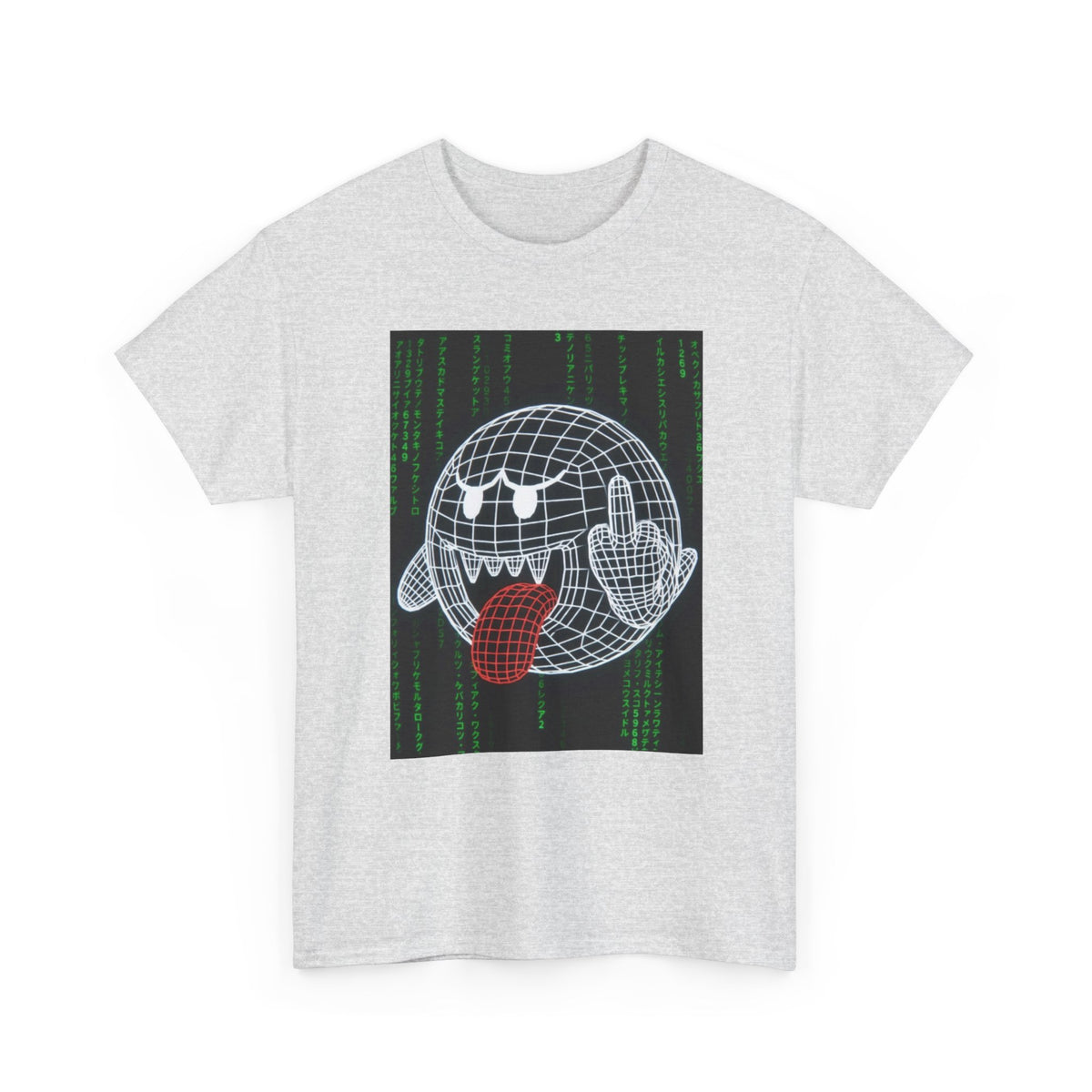 Wireframe Boo Giving The Finger Tee