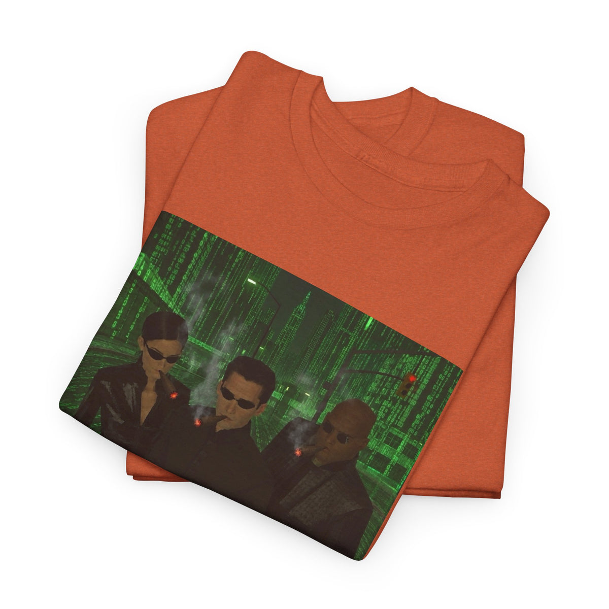 Neo, Trinity, Morpheus Smoking In The Matrix
