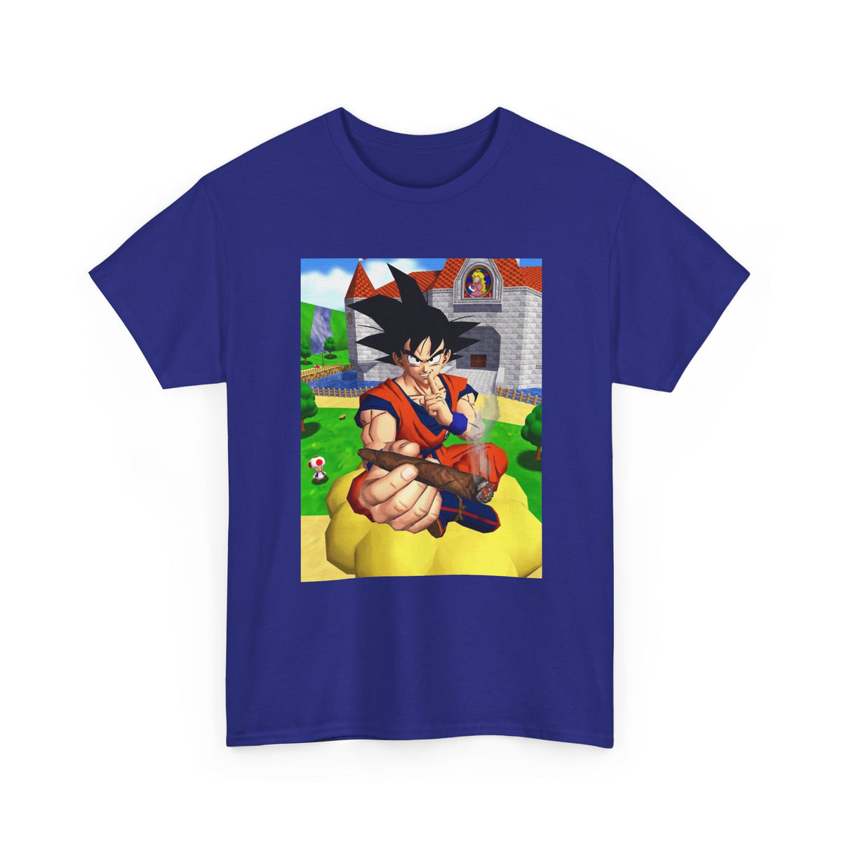 Goku Blazing On Nimbus At Mushroom Kingdom