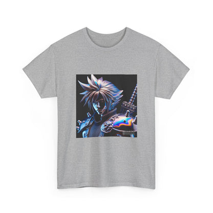 Chrome Warrior With Spiky Hair Tee
