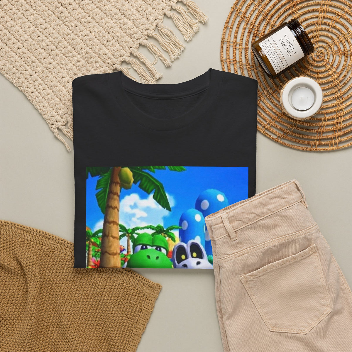 Yoshi And Dry Bones Flipping The Bird Tee (Design 6)