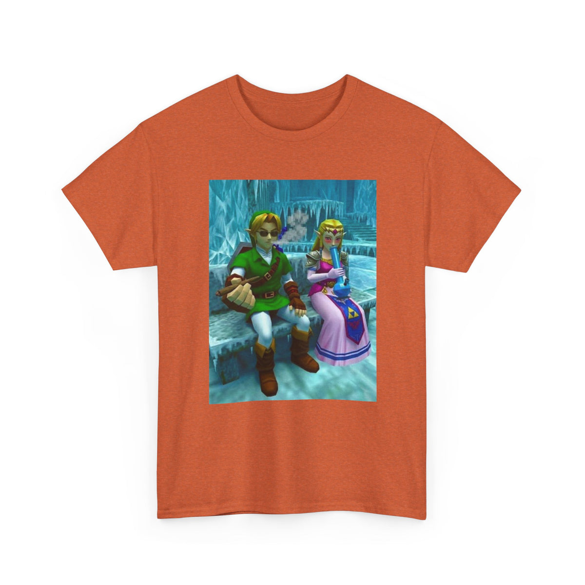 Link And Zelda Chilling In Ice Cavern