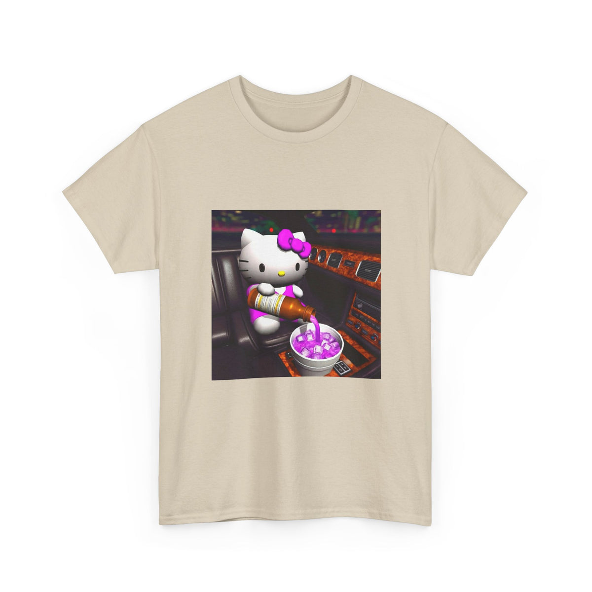 Hello Kitty Pouring Lean In Car Tee