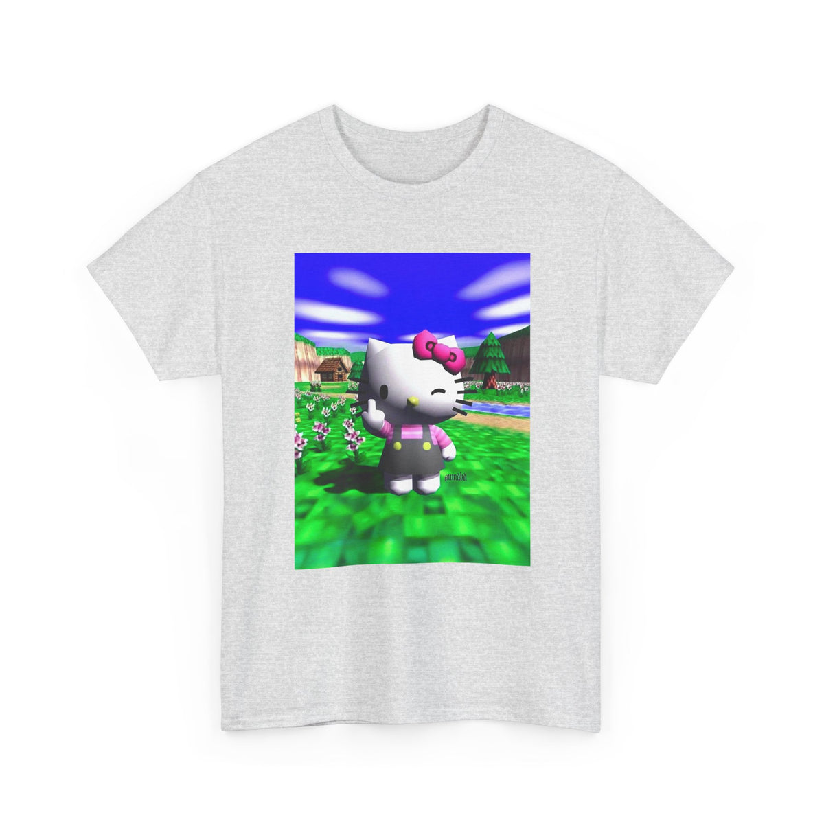 Winking Kitty Flipping The Bird Tee