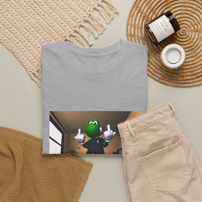 Yoshi Flipping Off In The Living Room Tee