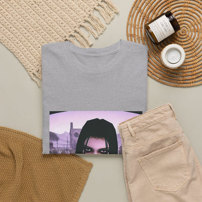 Goth Girl Smoking In Cemetery Tee (Design 17)