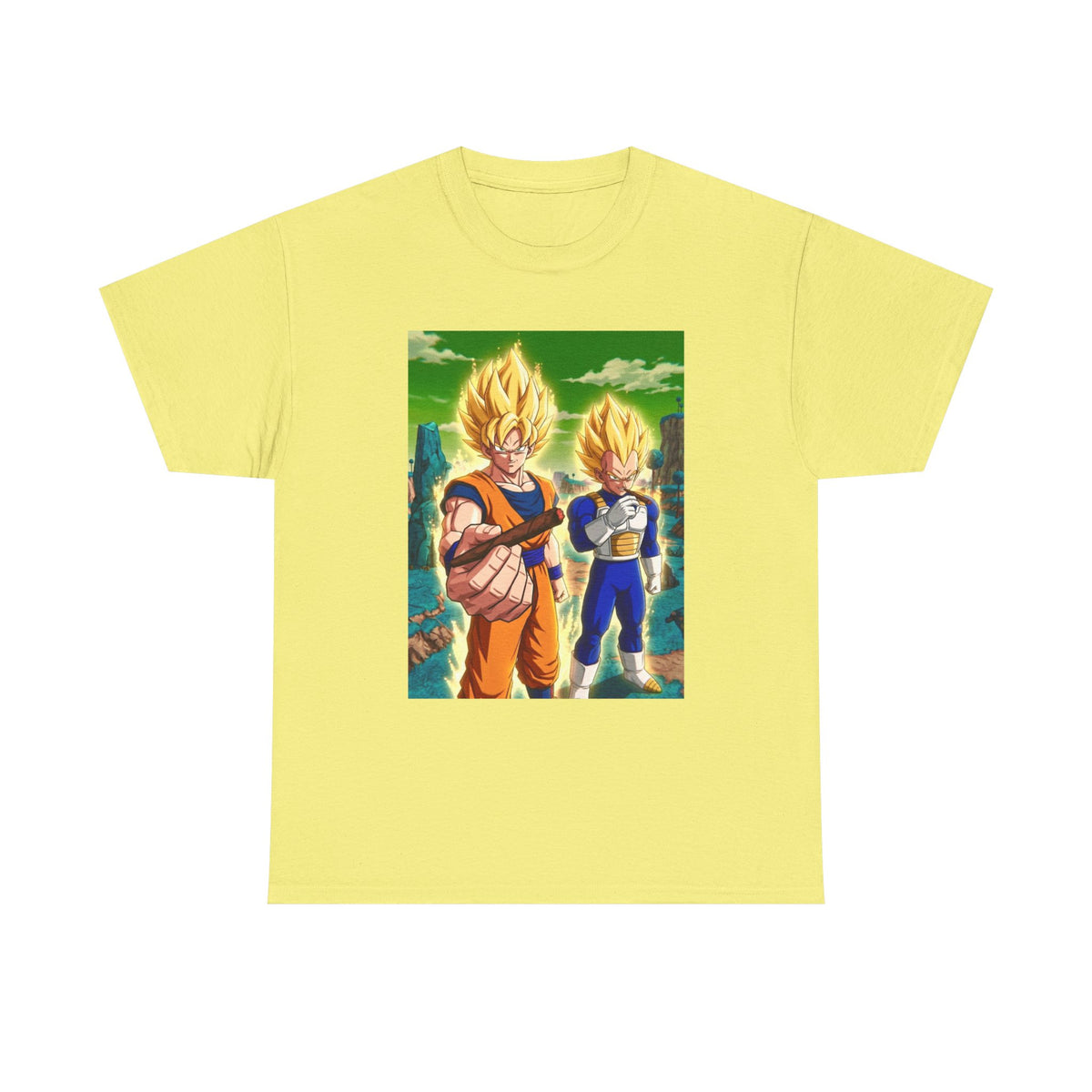 Goku and Vegeta Powering Up With Blunts