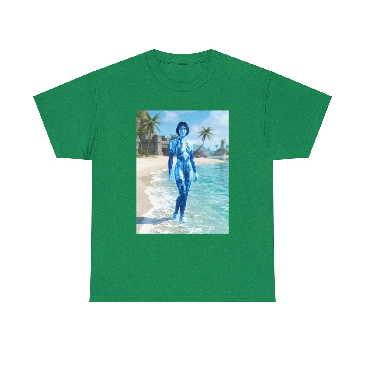 Cortana On Tropical Beach Tee