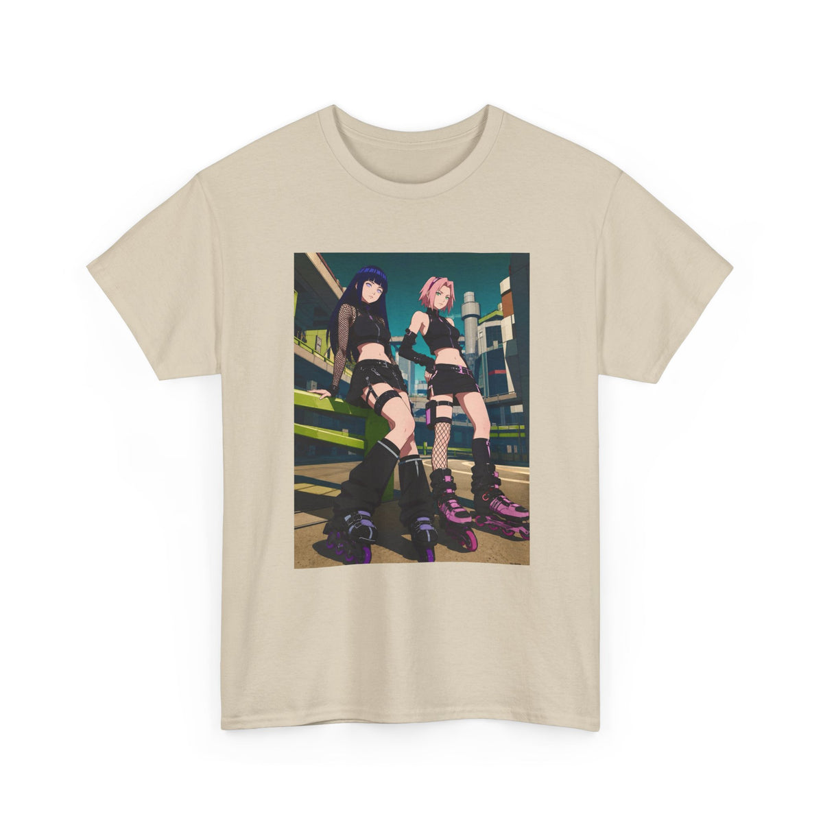 Anime Rollerblade Duo On City Street Tee