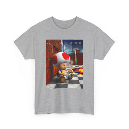 Toad Hitting Bong In Retro World Tee