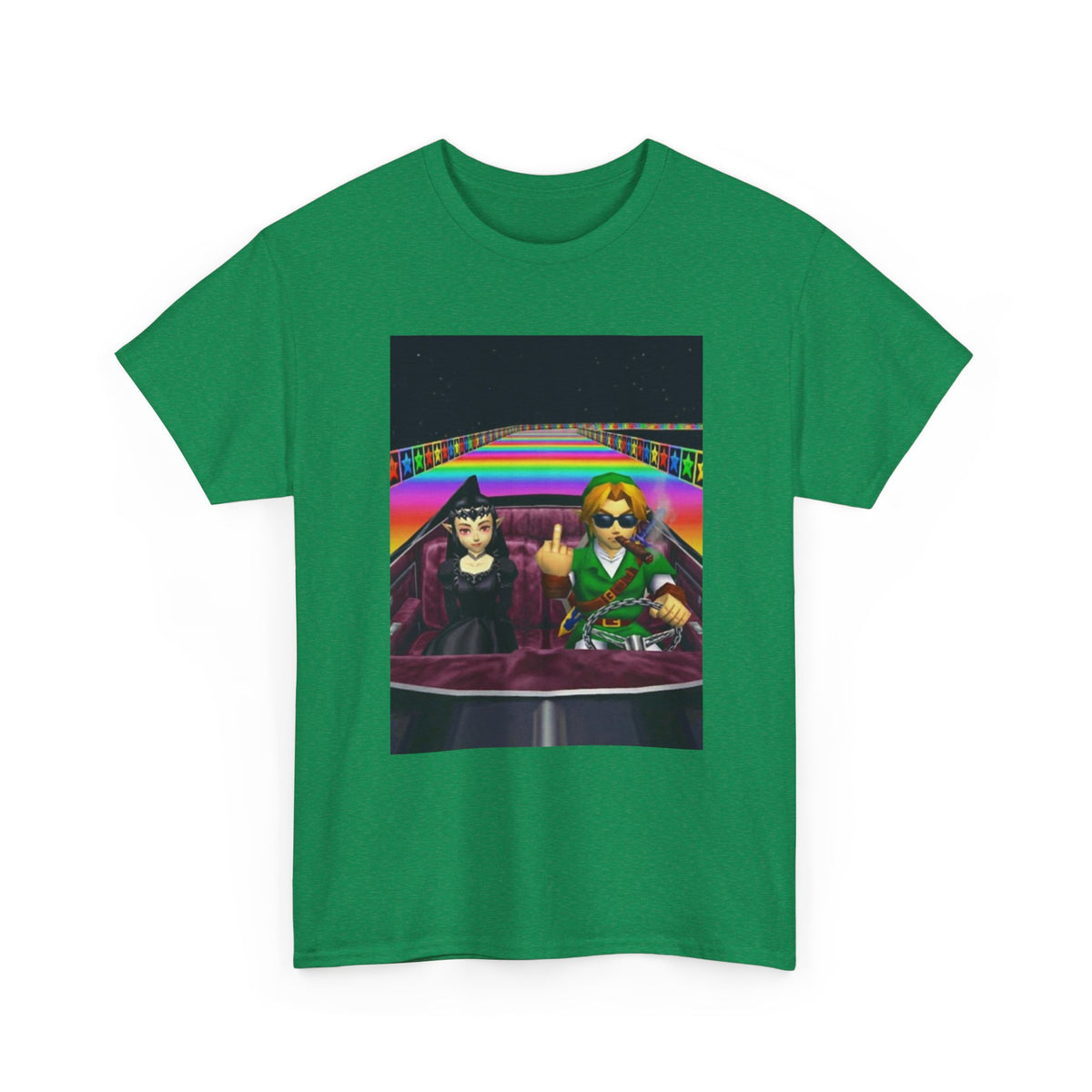 Link And Malon Driving Rainbow Road Tee
