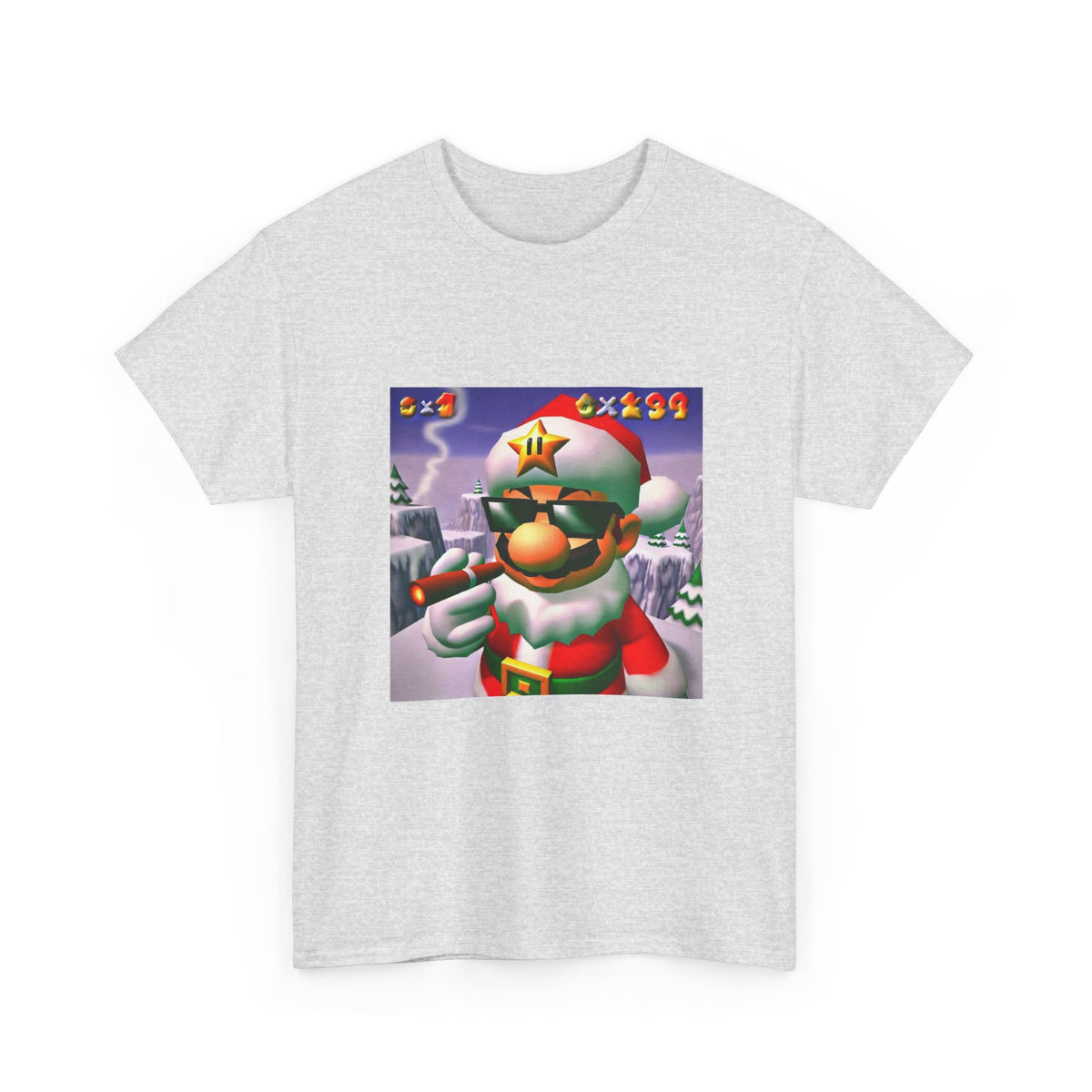 Cool Mario Santa Smoking Cigar Tee