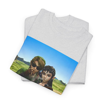 Link And Zelda Smoking Cigars Tee
