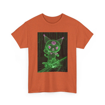 Kuromi Matrix Glitch Skateboard Flip Tee