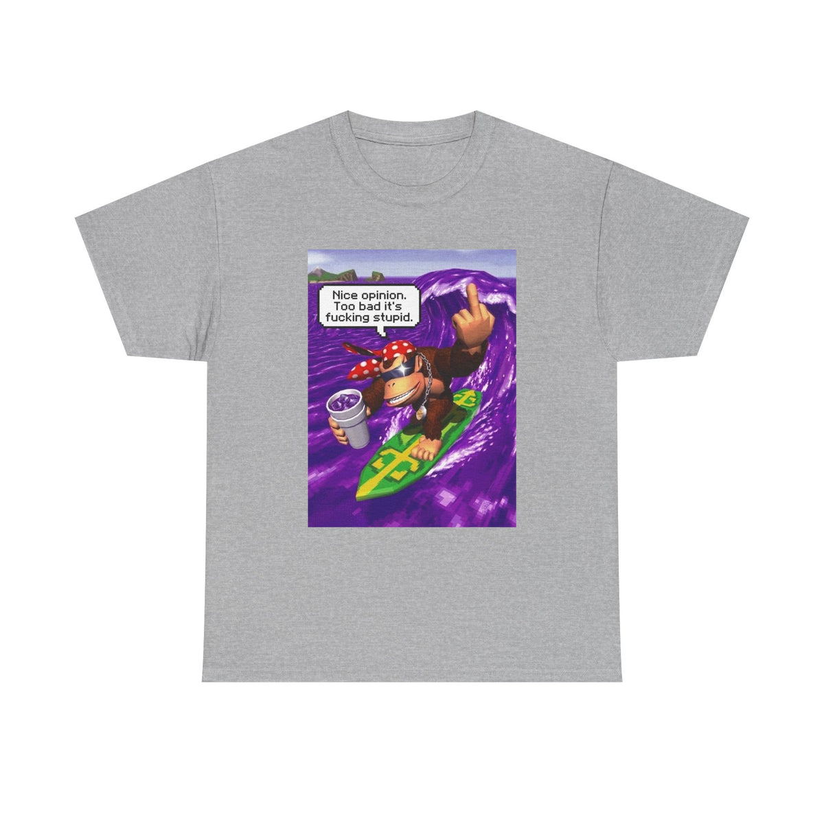 Donkey Kong Surfing Purple Wave Middle Finger