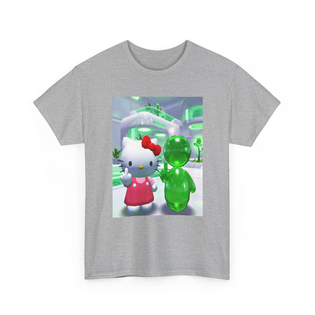 Hello Kitty and Alien Flipping The Bird