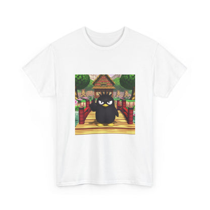 Grumpy Black Bird Flipping Off Tee