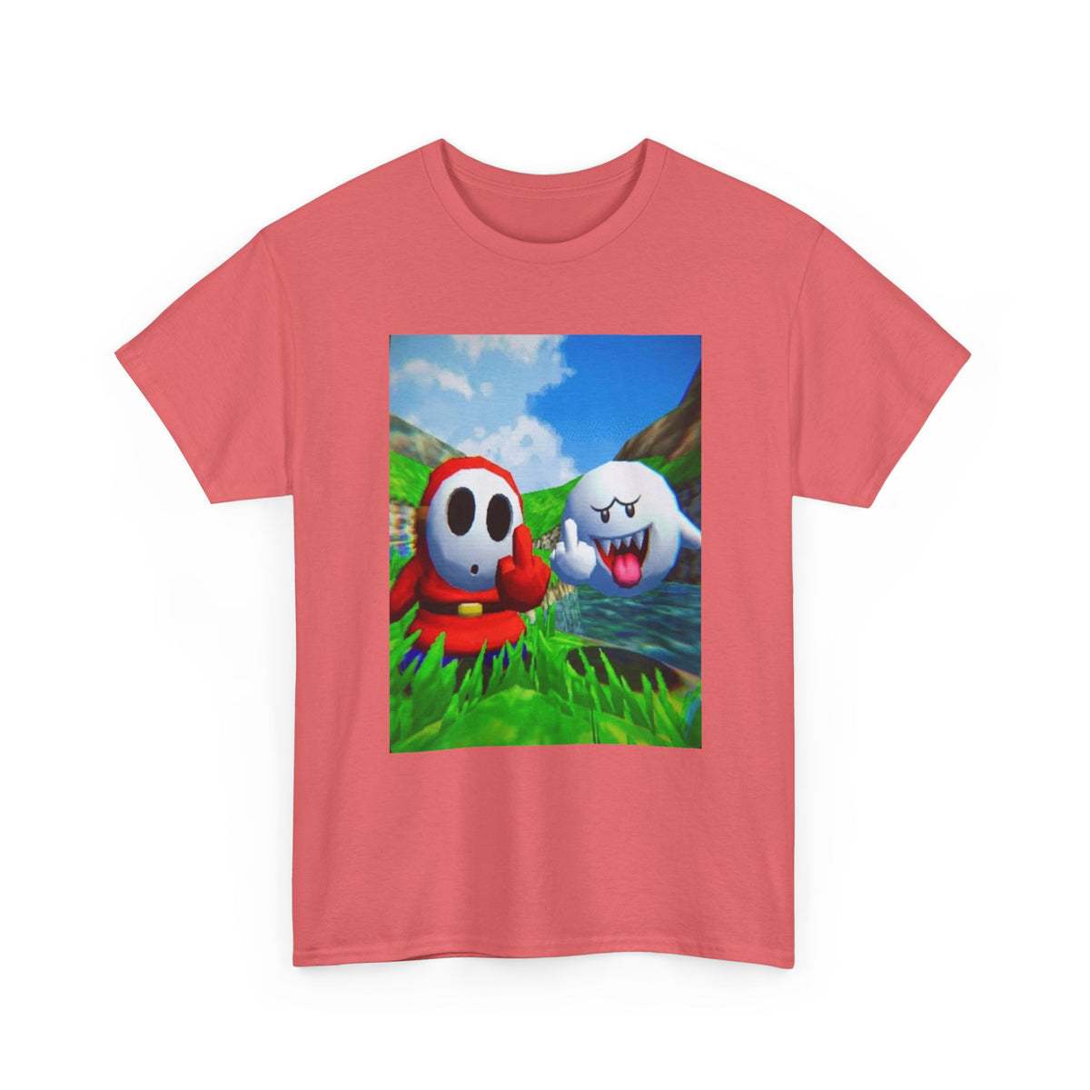 Shy Guy And Boo Flipping Off Tee