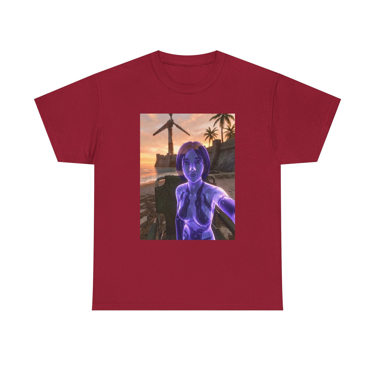 Cortana's Beach Sunset Selfie Tee