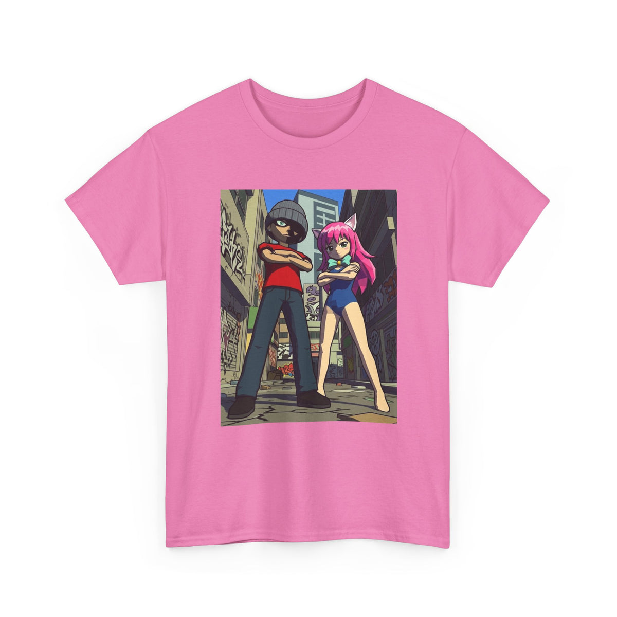 Urban Duo Standoff In Graffiti Alley Tee