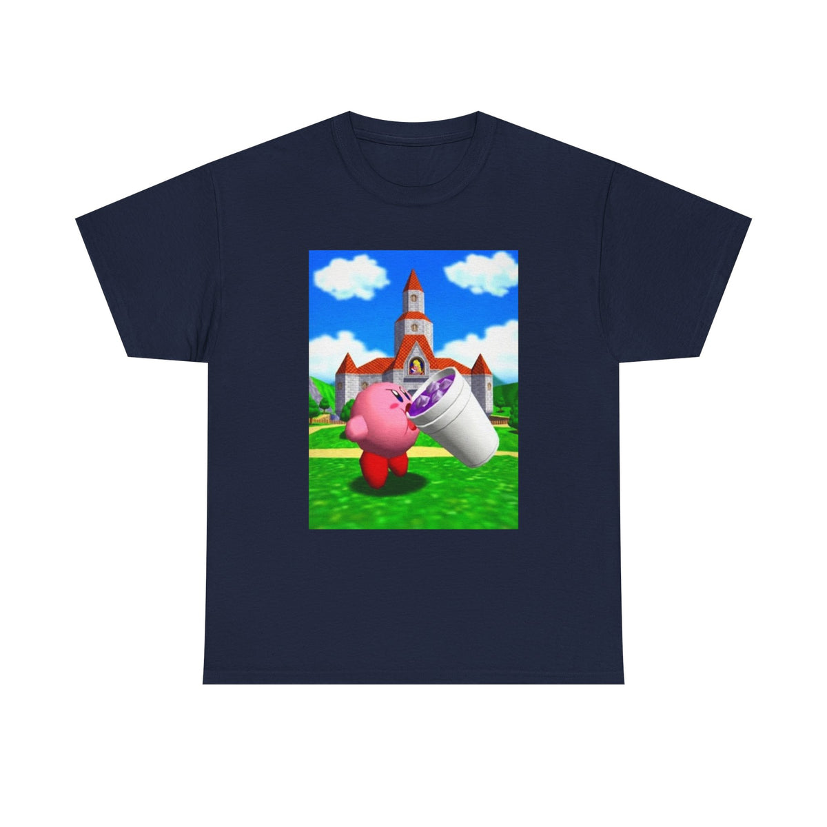 Kirby Sipping Lean At Peach's Castle