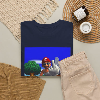 Thug Mario Flipping The Bird Tee