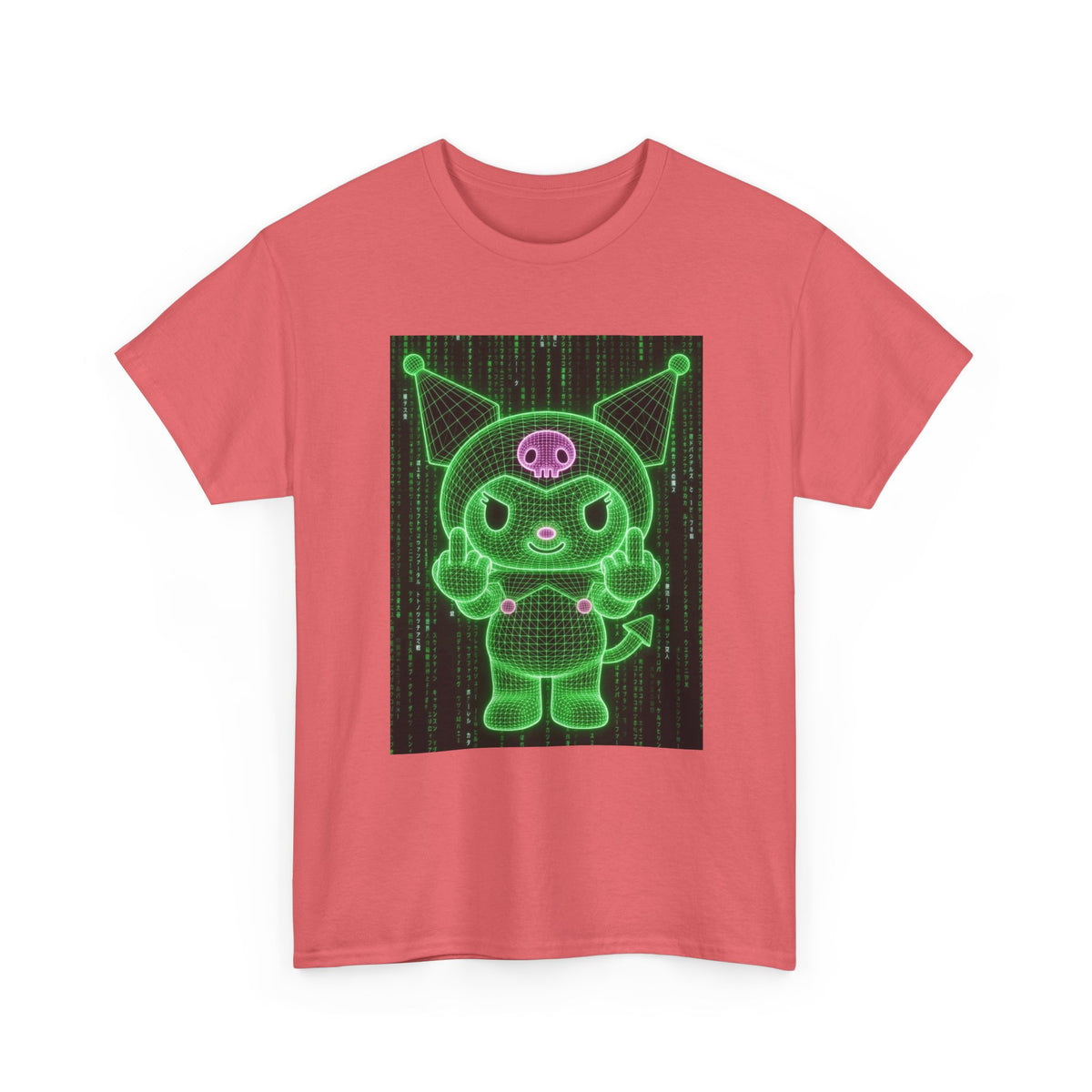 Wireframe Kuromi Flipping Off Tee