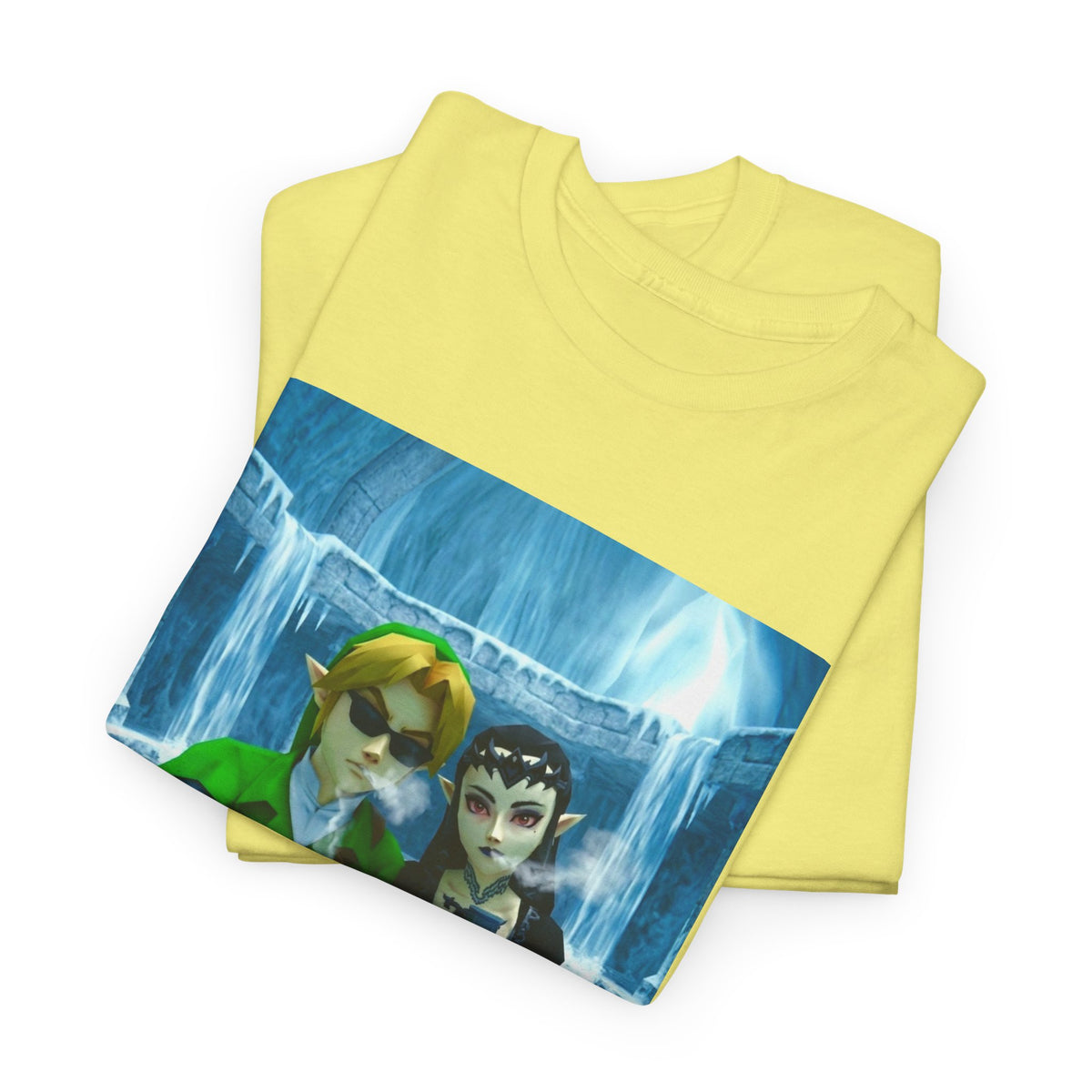 Link And Zora Chilling In Ice Cavern