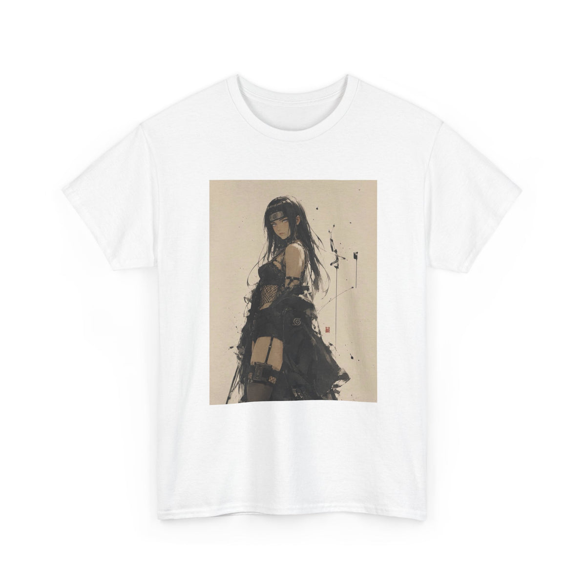 Anime Goth Girl Standing Confidently Tee