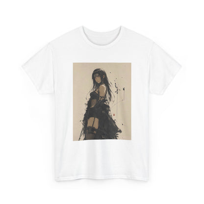 Anime Goth Girl Standing Confidently Tee