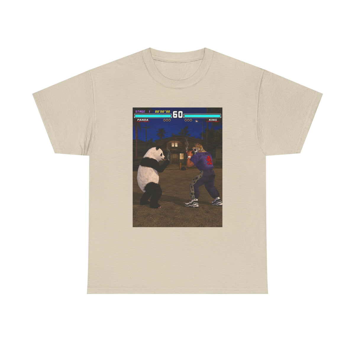 Panda And King Smoking Cigars Street Fight Tee