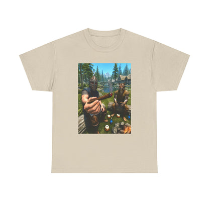 Dragonborn Khajiit Blazing In Skyrim Tee