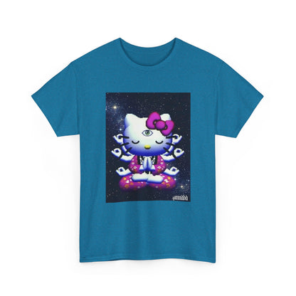 Third Eye Kitty Meditating In Space Tee