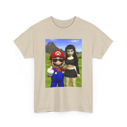 Edgy Mario & Malon Flipping Off Tee