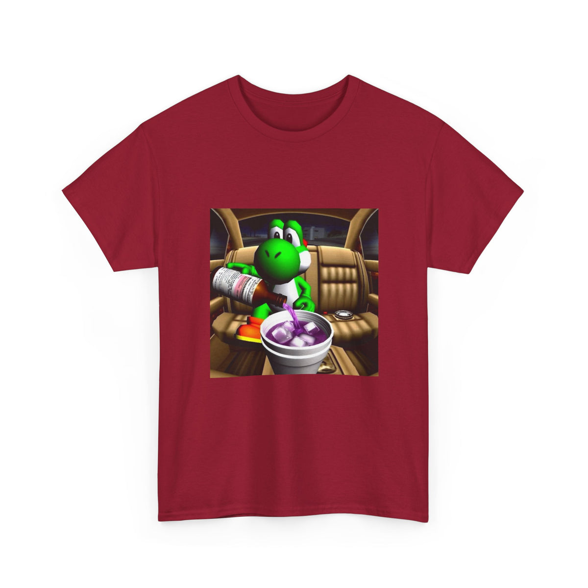 Yoshi Pouring Lean In Car Tee