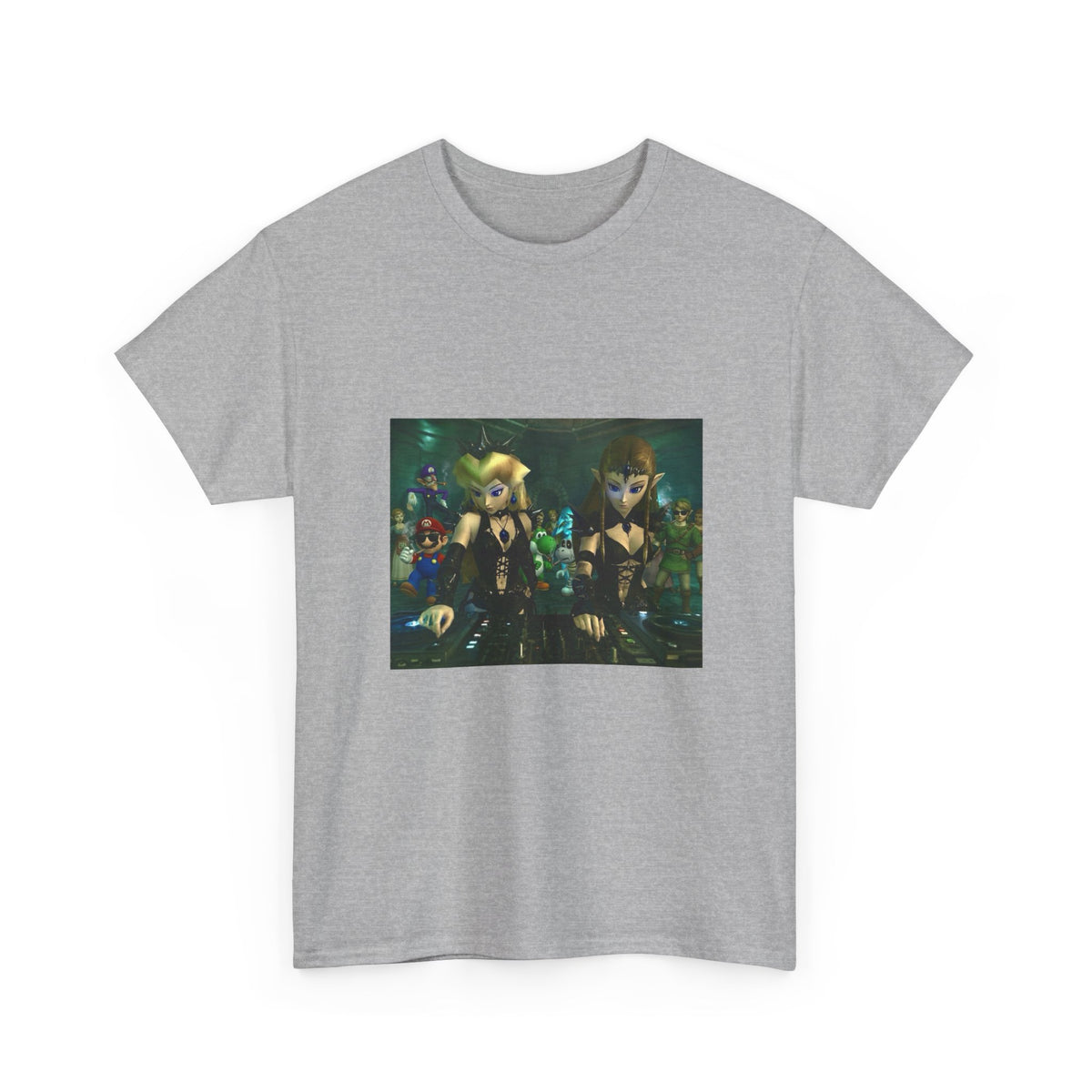 Princess Peach and Zelda DJing with Friends Tee
